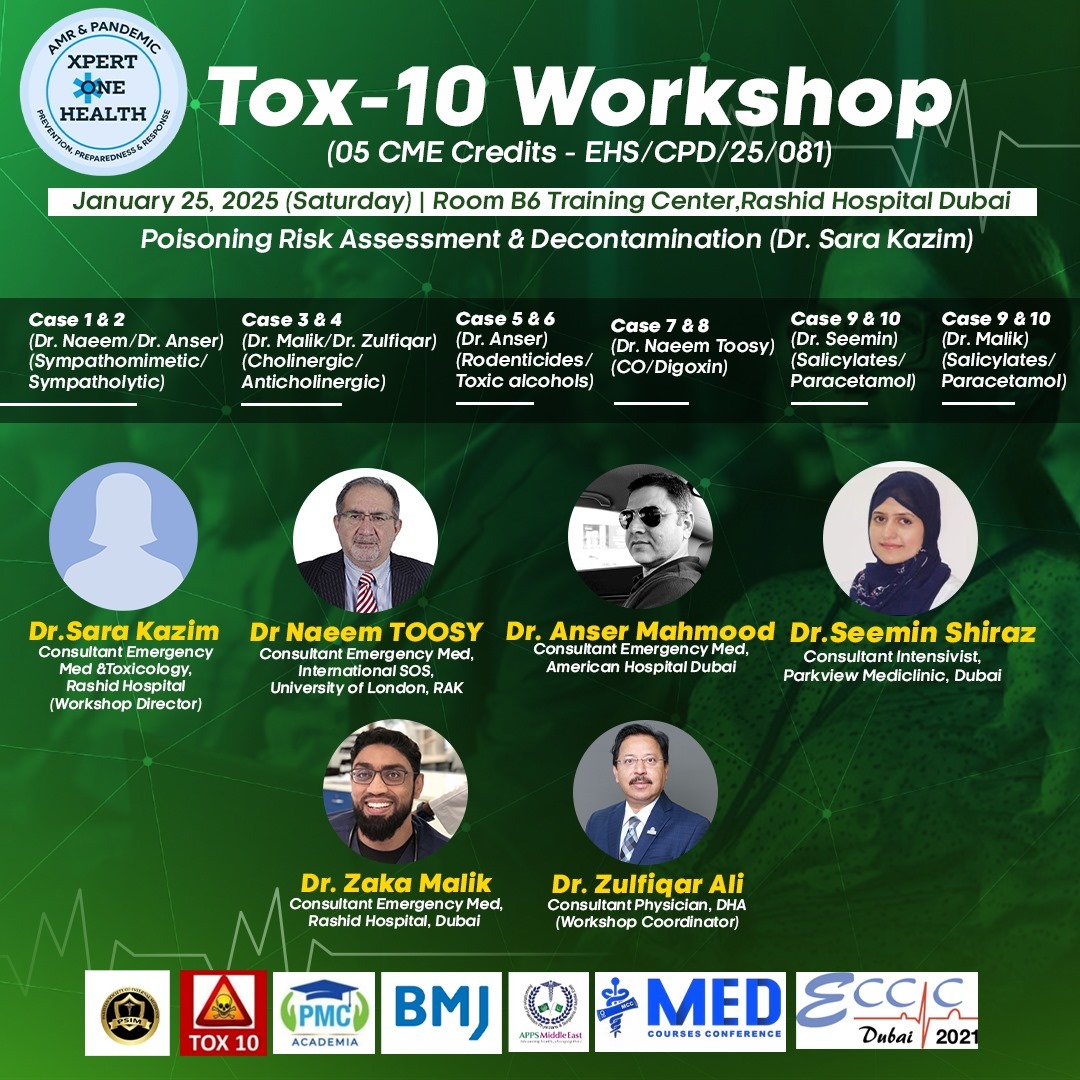 PSIM UAE chapter organized TOX-10 workshop held at Rashid Hospital Training Center