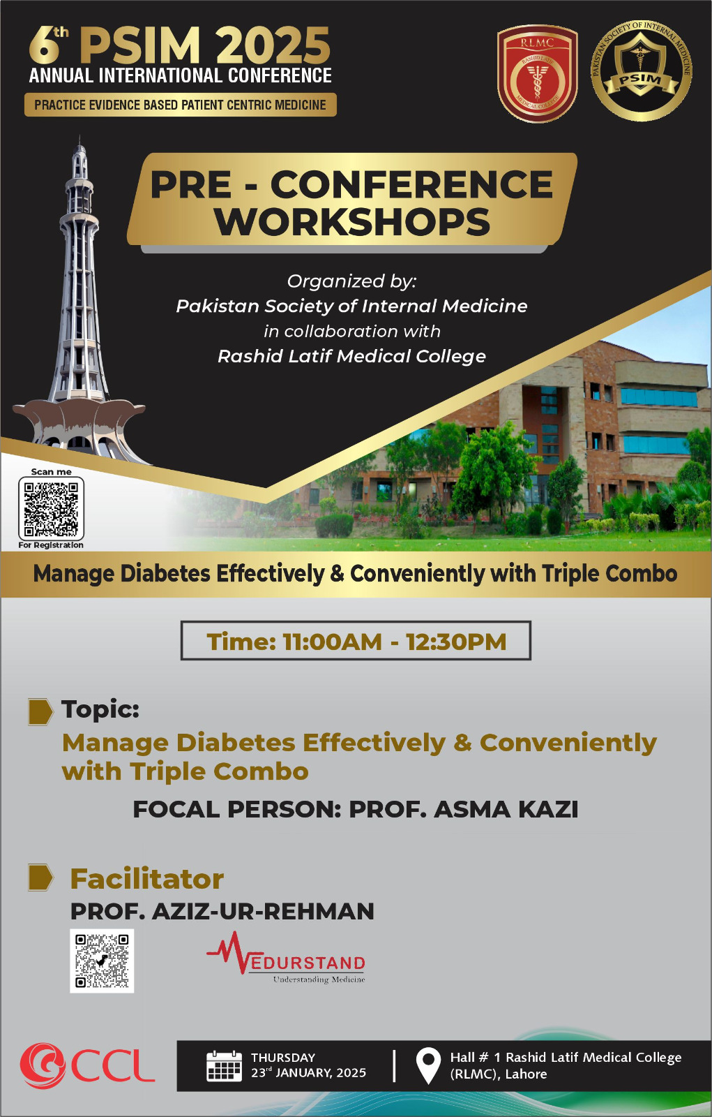 Manage Diabetes Effectively & Conveniently with Triple Combo Workshop at RLMC