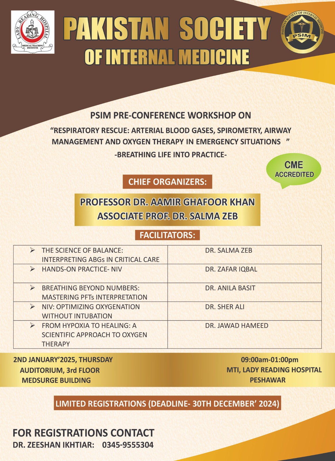 Pre-Conference Workshop: "Respiratory Rescue: Breathing Life into Practice" by Peshawar Chapter KPK