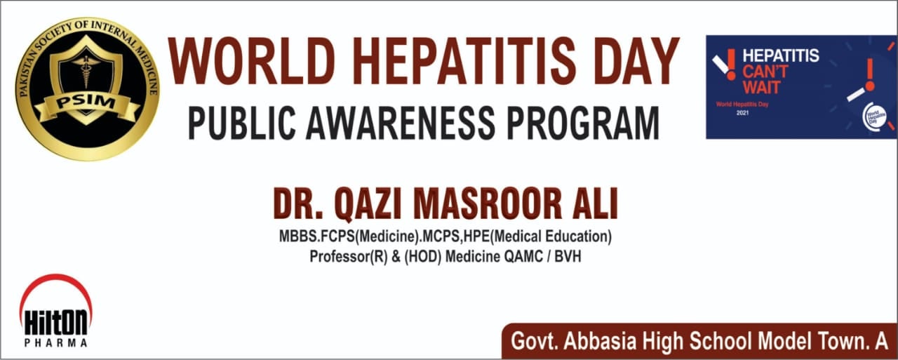 Public Awarness Seminar on World Hepatitis Day by Bahawalpur Chapter